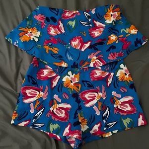 Vici Tropical Print Romper